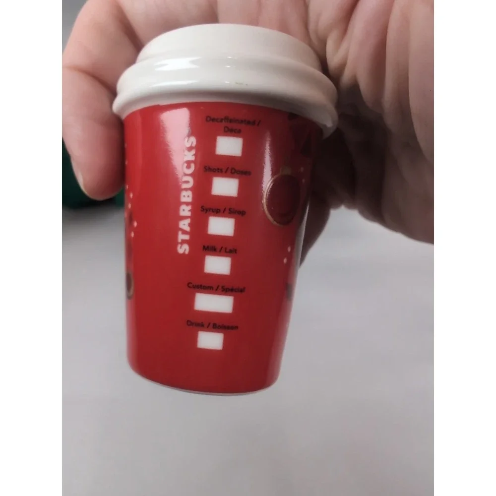 Christmas Starbucks! Mini Red Cup, Coffee Truck, Tall Mug, & Green Barista Apron
